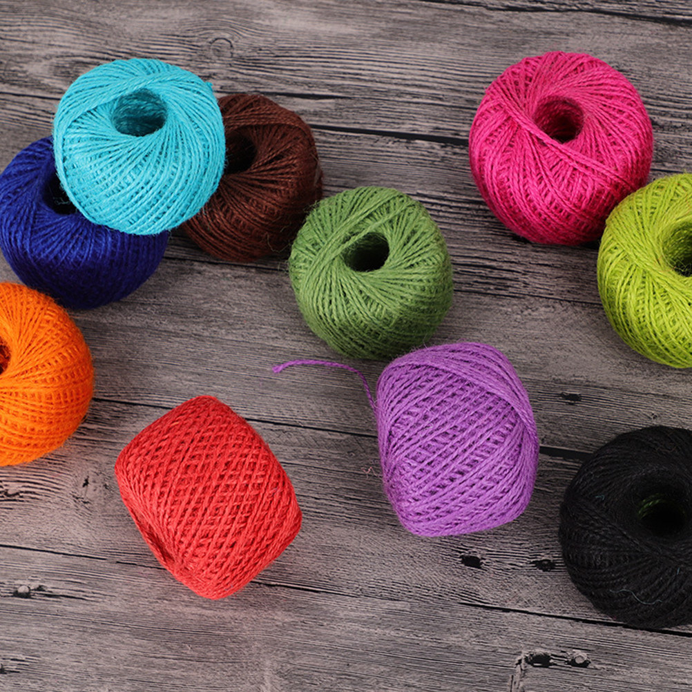 Twine Jute Natural - 10Pcs 25M 2Mm Colorful Jute Rope