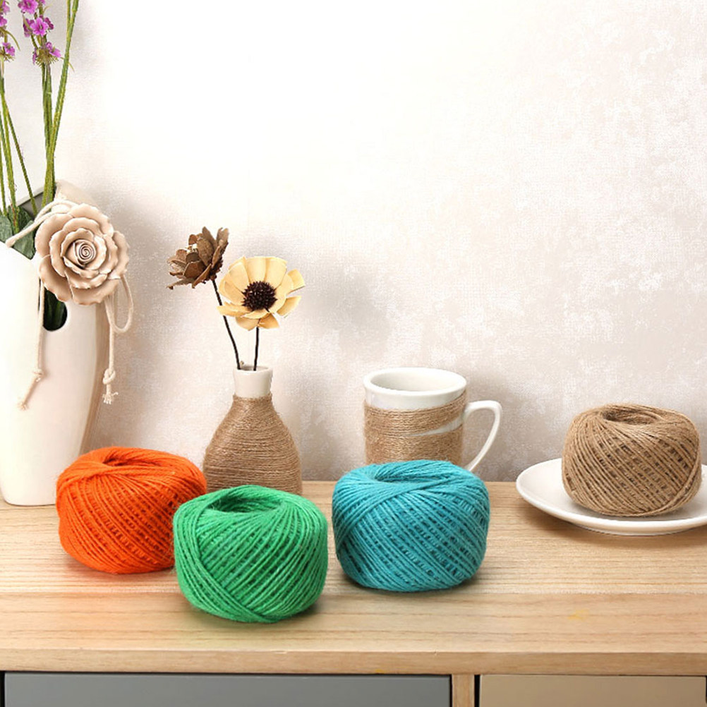 10Pcs 25M 2Mm Colorful Jute Ro - Twine Jute Natural review and price