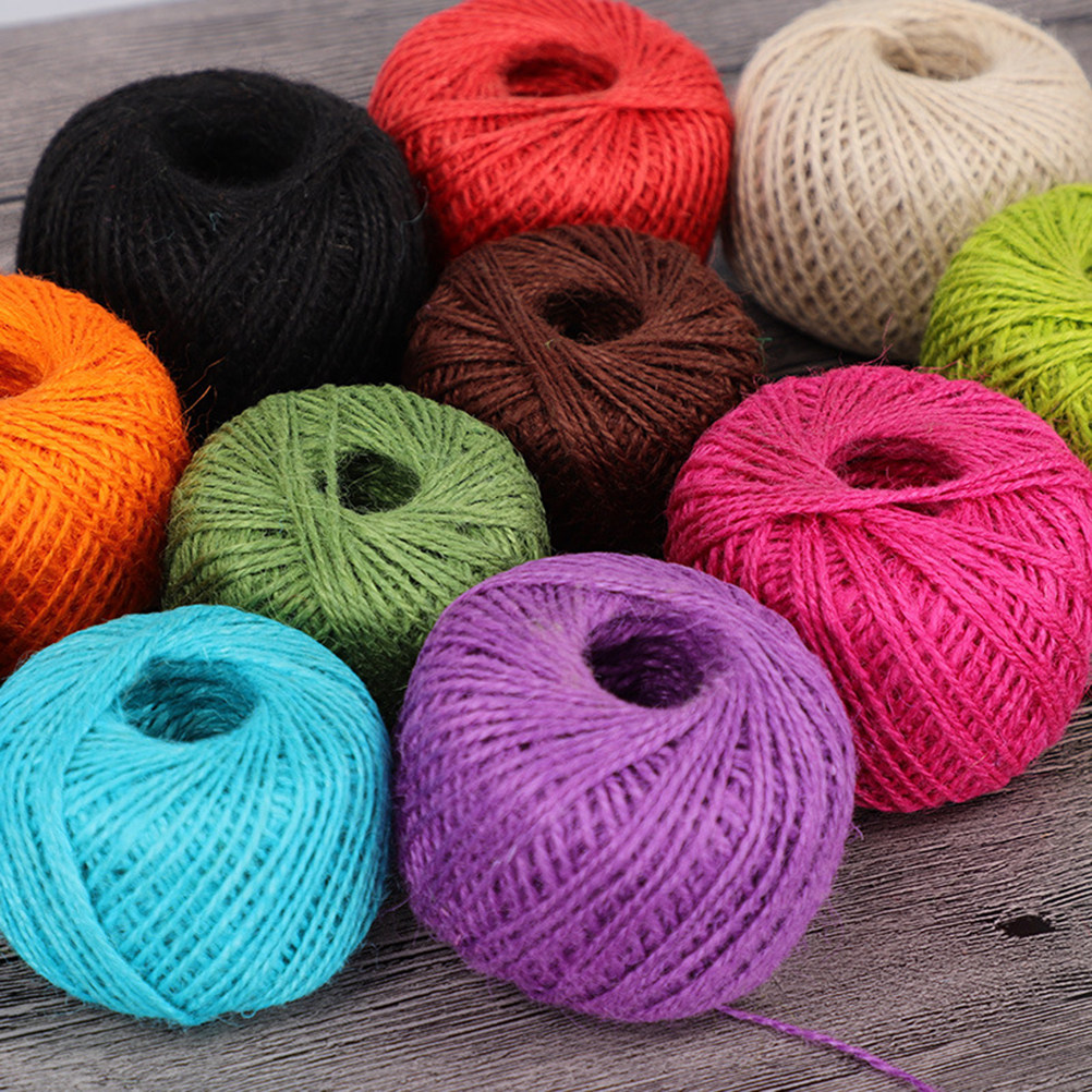 10Pcs 25M 2Mm Colorful Jute Ro - Twine Jute Natural review and price